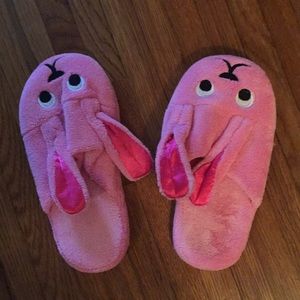 Fuzzy Pink Bunny Slippers